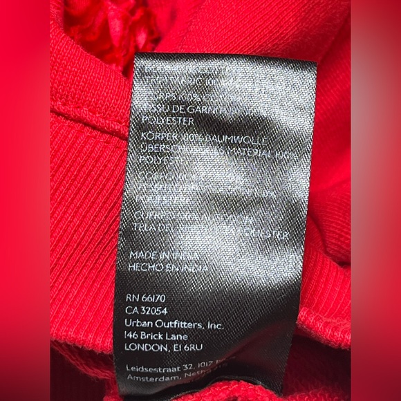 Maeve Three-Dimensional Cropped Floral Sweatshirt Red Flowers Size Small - Picture 8 of 13